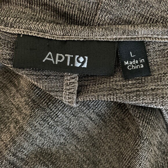 APT 9 Womens Size Large Multicolor Marled Stretch Short Sleeve Blouse - Picture 4 of 6